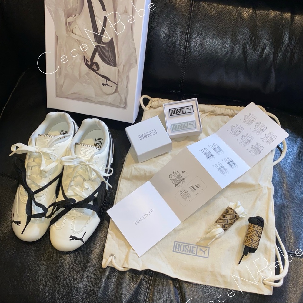 ⭐️ PUMA x ROSÉ Speedcat Lea — US 8 —Warm White Puma Black—Rosie Puma Collab BNIB